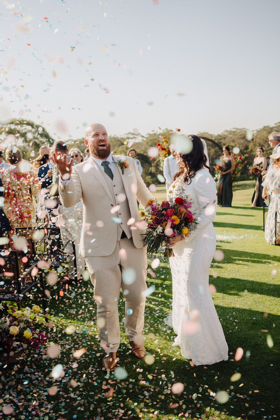 Candid and authentic engagement portrait photography at The Springs, Central Coast,