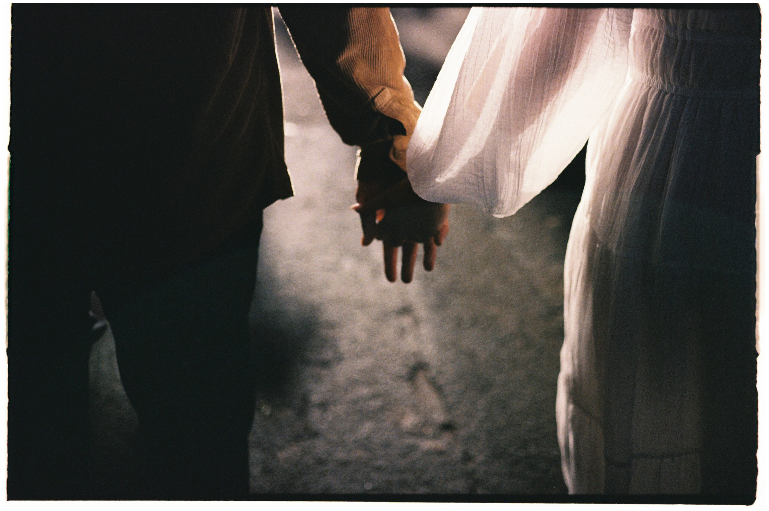 Engagement photography captured on film at The Royal Botanic Garden in Sydney