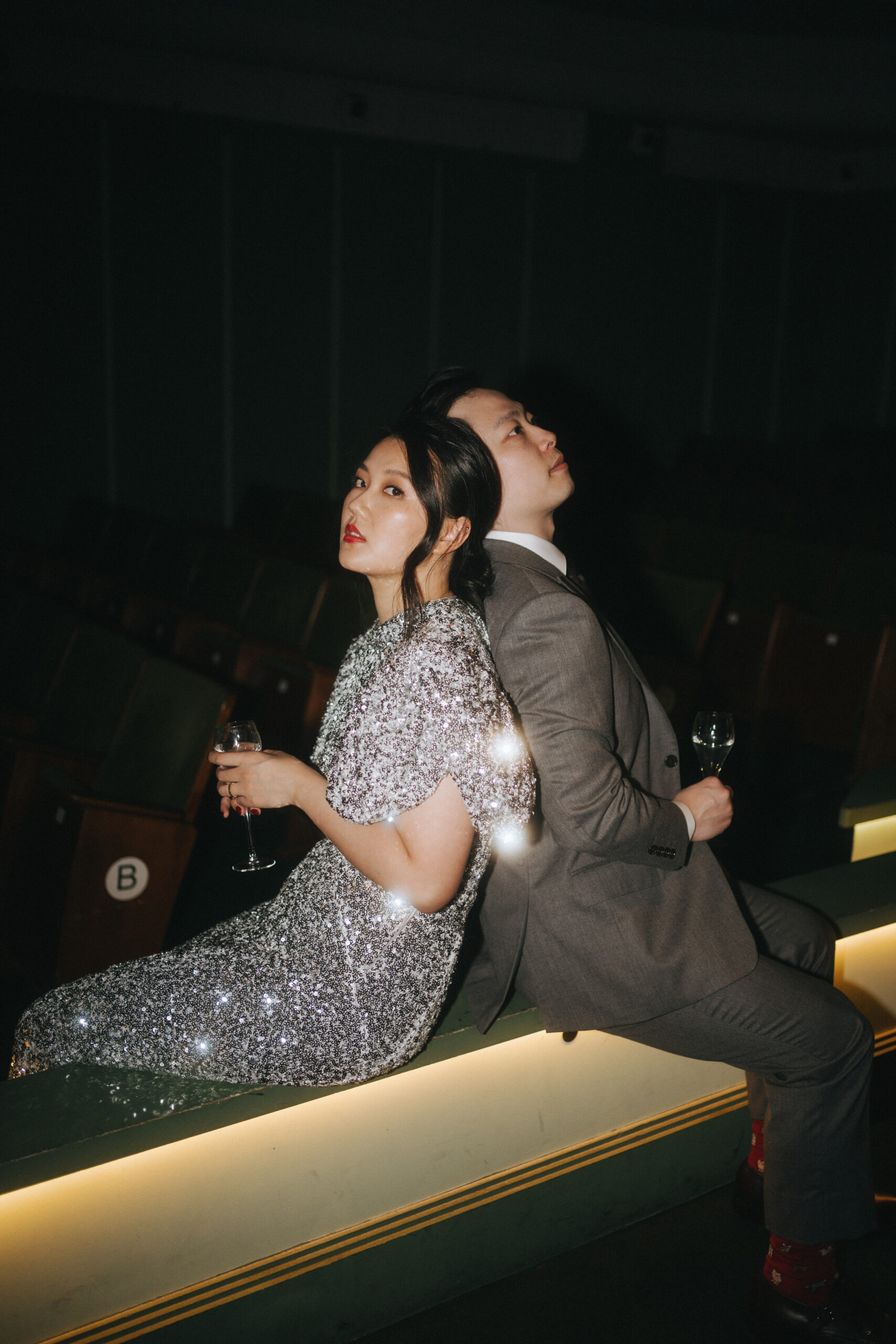 wedding portraits at Golden age cinema
